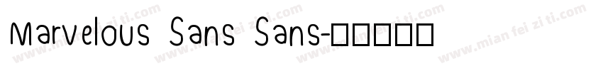 Marvelous Sans Sans字体转换